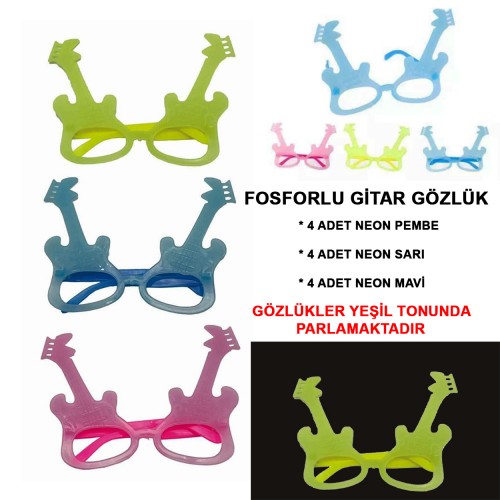 Fosforlu%20Gitar%20Glow%20Parti%20Gözlüğü%2012%20adet