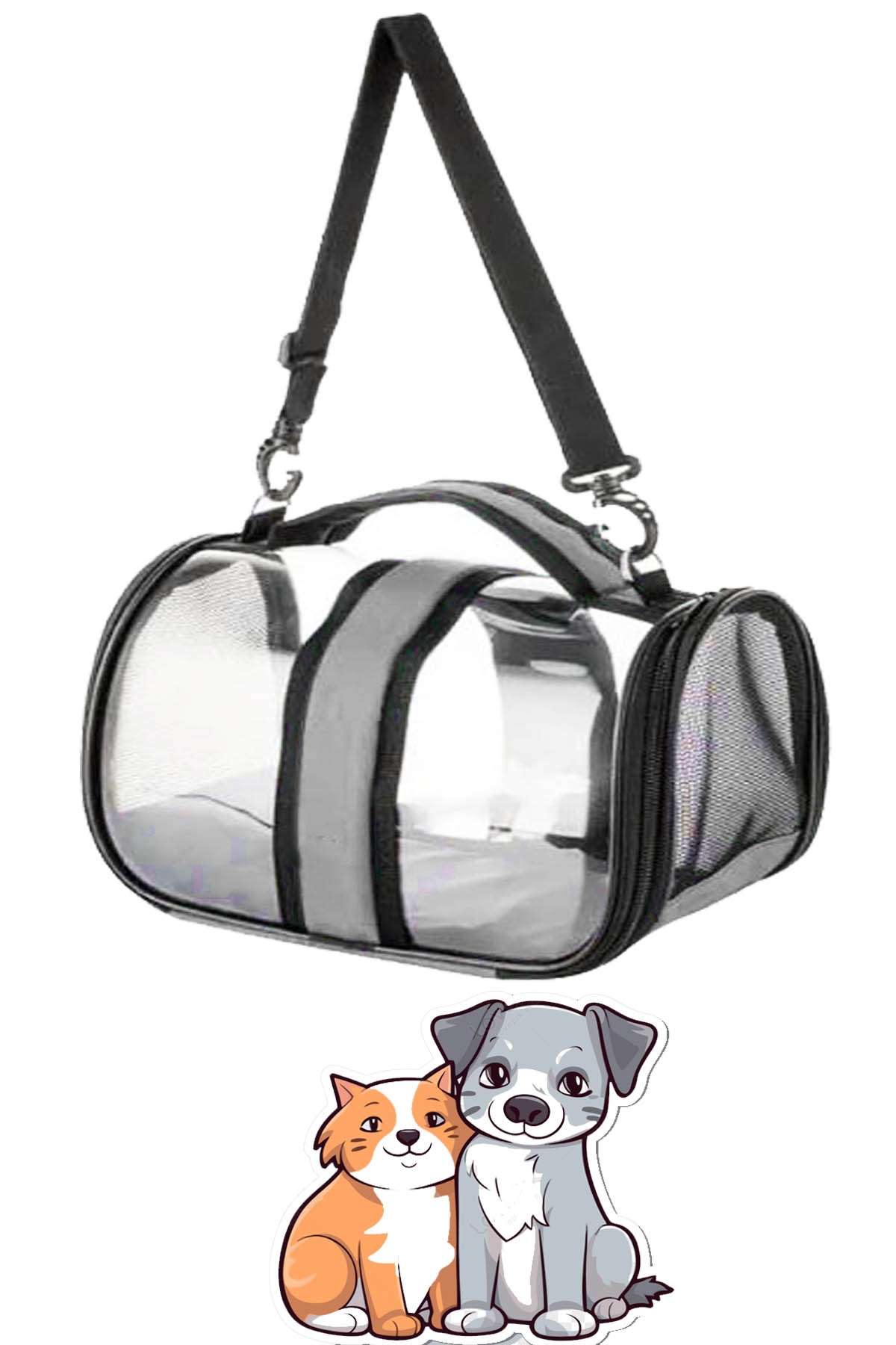 Flybag%20Kedi%20Köpek%20Kuş%20Seyahat%20Taşıma%20Çantası%20Şeffaf%20Omuz%20Askılıklı%20Evcil%20Hayan%20Çantası