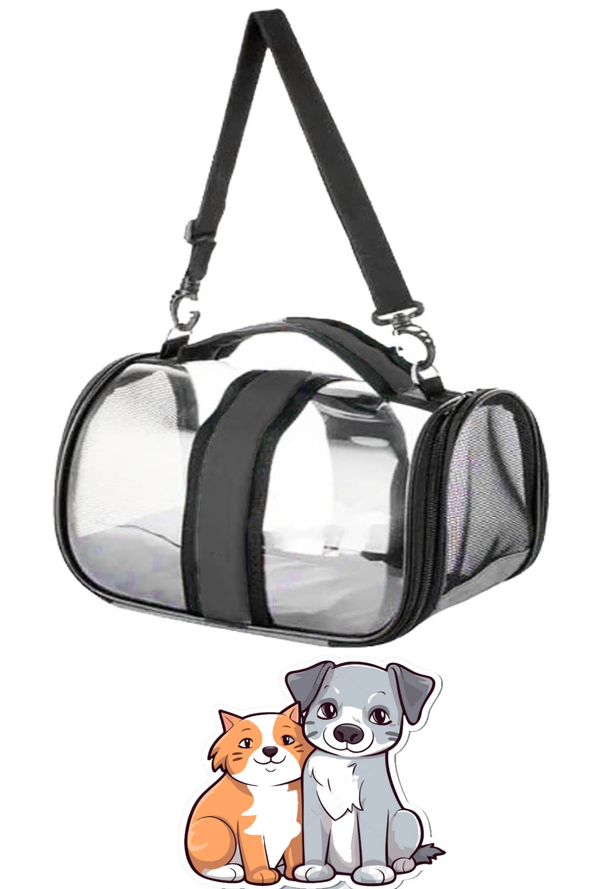 Flybag%20Kedi%20Köpek%20Kuş%20Seyahat%20Taşıma%20Çantası%20Şeffaf%20Omuz%20Askılıklı%20Evcil%20Hayan%20Çantası