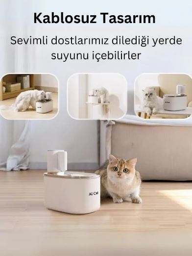 Akıllı%20Sensörlü%20Kedi%20Köpek%20Su%20Pınarı%20Metal%20Siyah