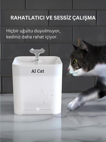 Akıllı Kedi Köpek Su Şelalesi Su Pınarı Su Sebili - Wifi Destekli - Uv - 2.2 Lt Otomatik Su kabı