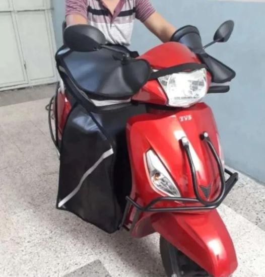 Scooter Uyumlu Motorsiklet El Koruma Rüzgarlık+ Diz Örtüsü Set