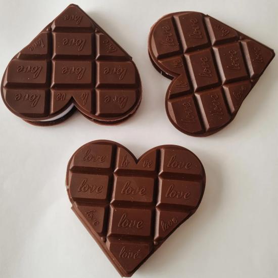 Toptan Kalp Tasarımlı Çikolata Not Defteri