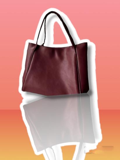 Çift Saplı Shopper Çanta Bordo