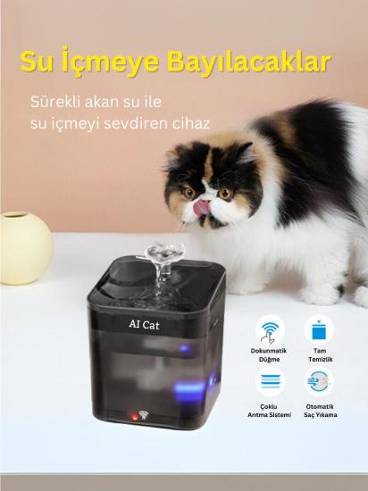 Akıllı Kedi Köpek Su Şelalesi Su Pınarı Su Sebili - Wifi Destekli - Uv - 2.2 Lt Otomatik Su kabı